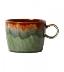 MUG WOW WITH HANDLE GREEN BROWN 